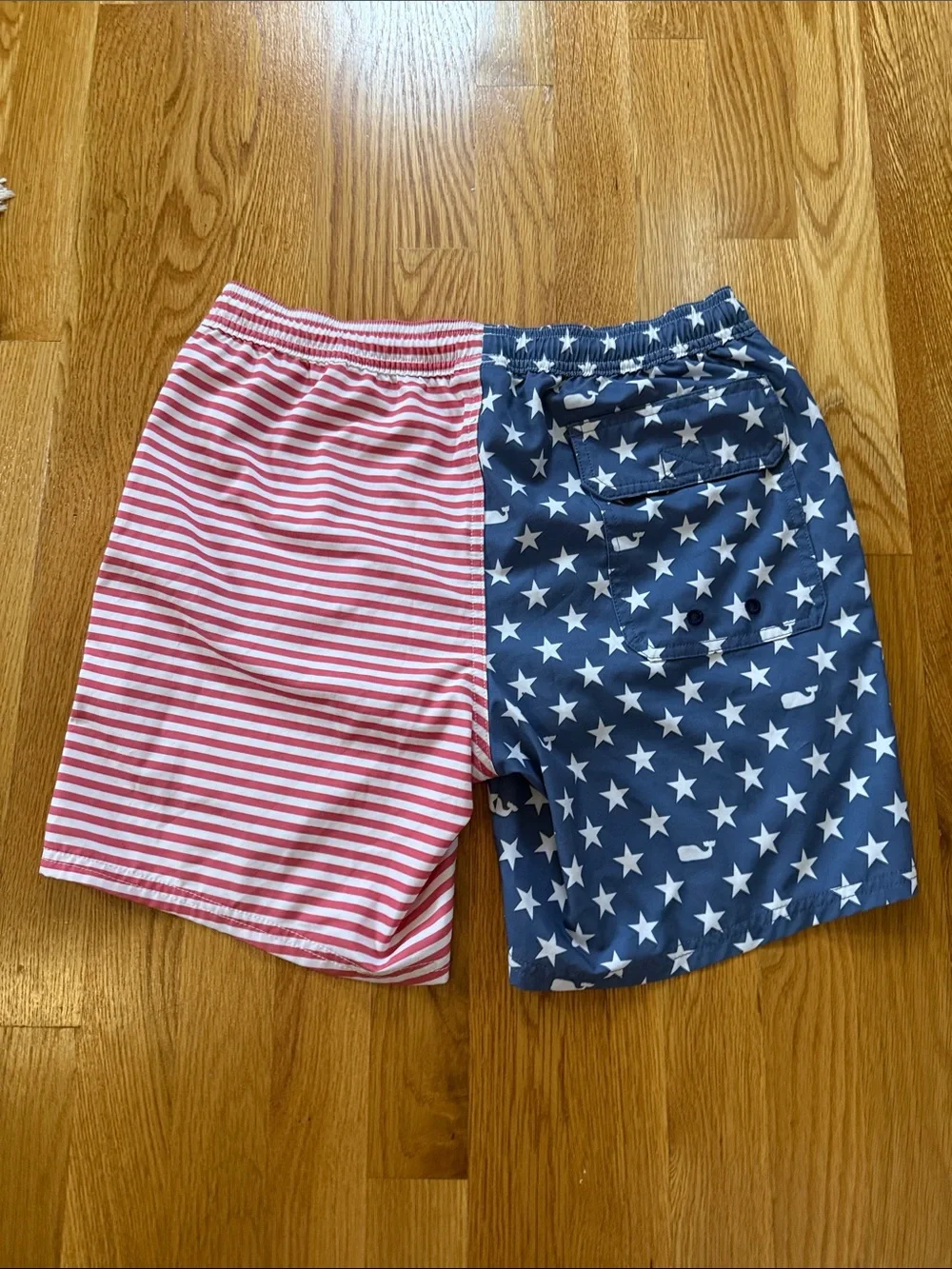 Vineyard Vines Men's Two-Tone Star & Stripe Swim Trunks - Blue & Red